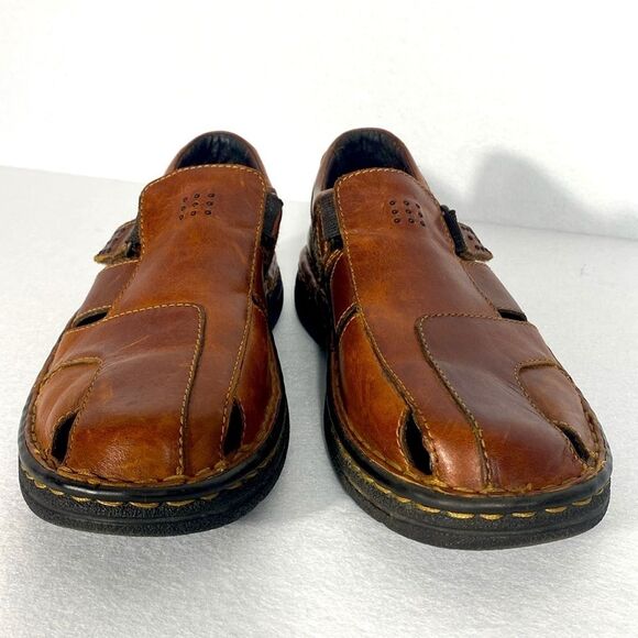 Streetcars Brown Leather Hook Loop Fisherman Sandal Comfort Men Shoe Size 11 main image 4